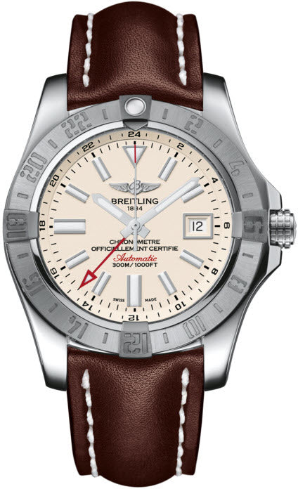 Breitling Watch Avenger II GMT Leather Tang Type