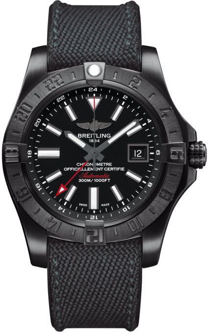Breitling Watch Avenger II GMT Blacksteel Volcano Black