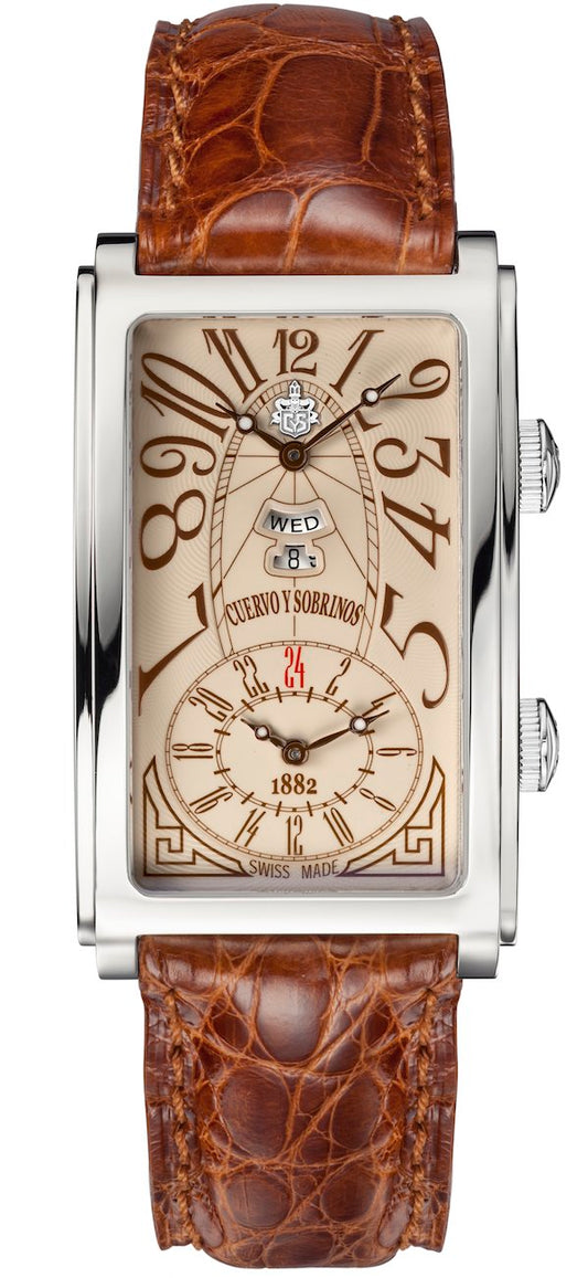 Cuervo y Sobrinos Watch Prominente Dual Time