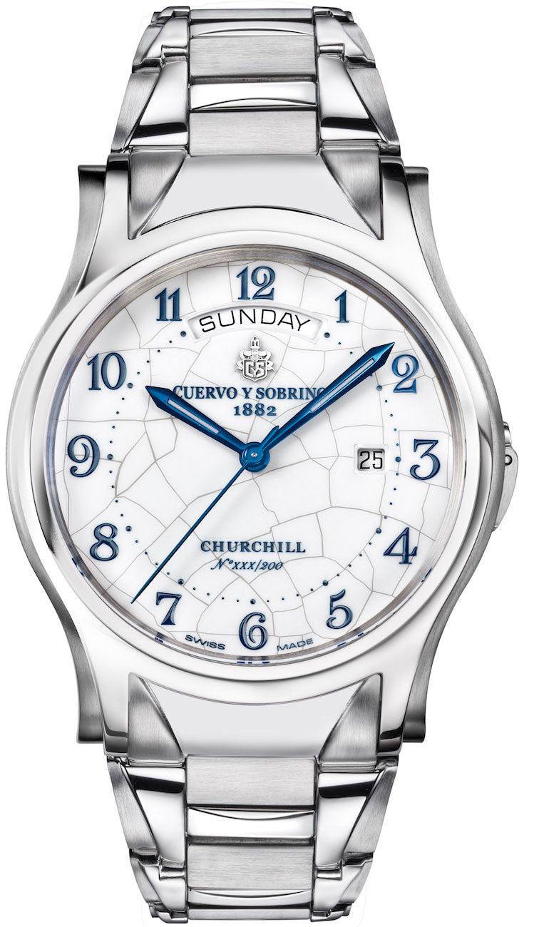 Cuervo y Sobrinos Watch Robusto Churchill Day Date Limited Edition