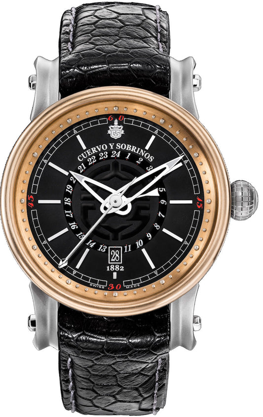 Cuervo y Sobrinos Watch Torpedo Pirata GMT