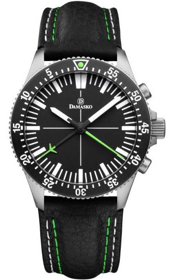 Damasko Watch DC80 Matt Green Leather Pin