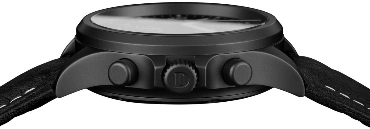 Damasko Watch DC 56 Si Black PVD Leather Pin