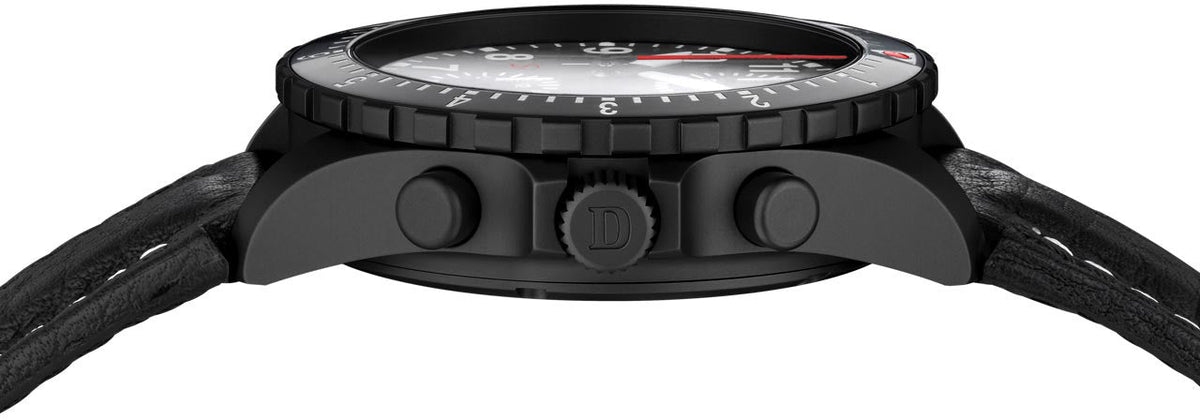 Damasko Watch DC 66 Si Black PVD Leather Pin