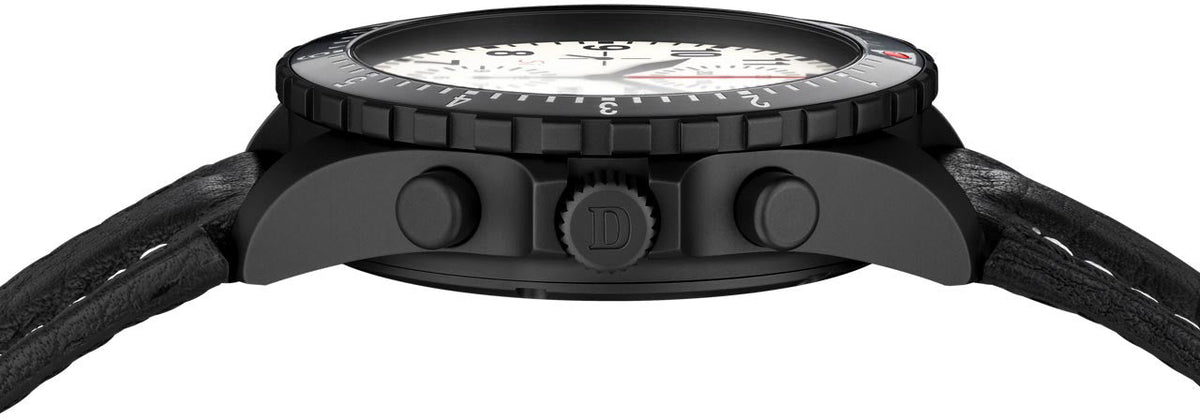 Damasko Watch DC 67 Si Black PVD Leather Pin