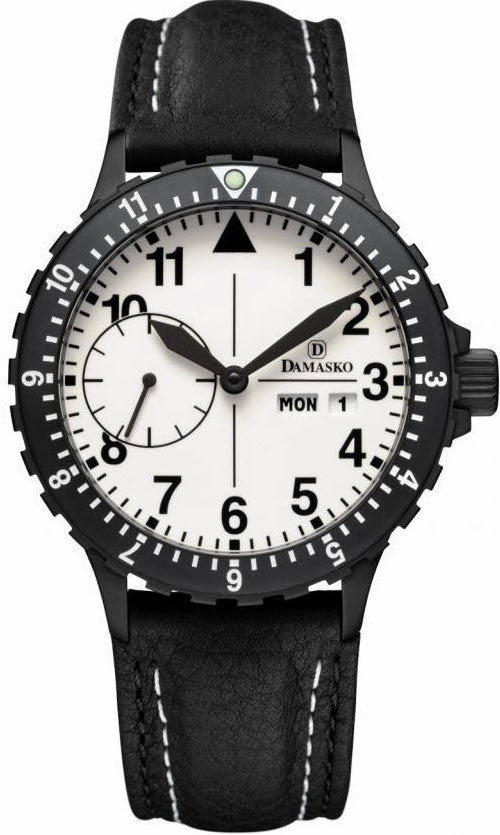Damasko Watch DK 15 Black PVD Leather Pin