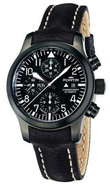 Fortis B-42 Flieger Black Chronograph D
