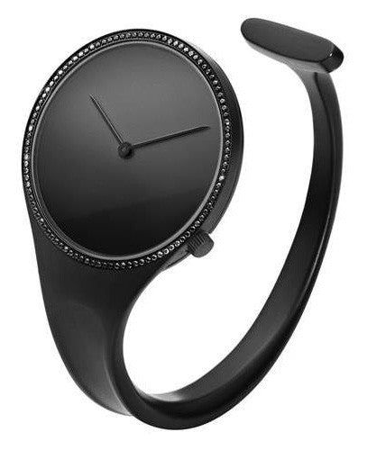 Georg Jensen Watch Vivianna Black PVD Black Diamond Medium