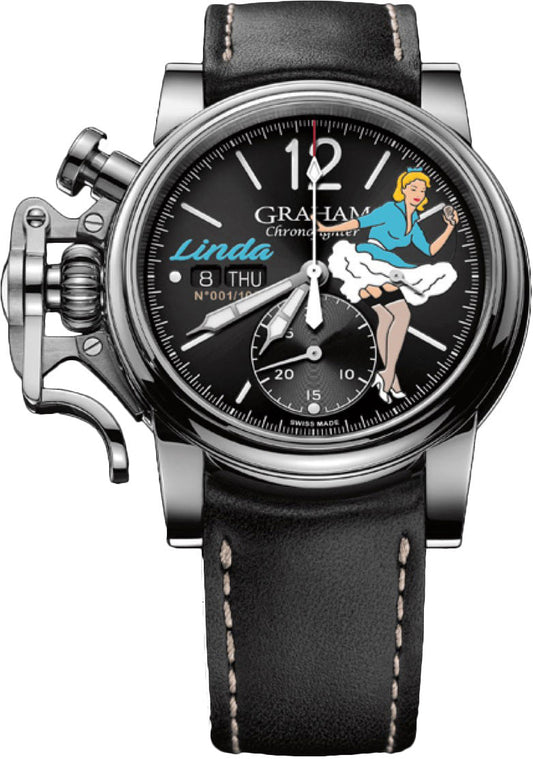 Graham Watch Chronofighter Vintage Nose Art Linda Limited Edition