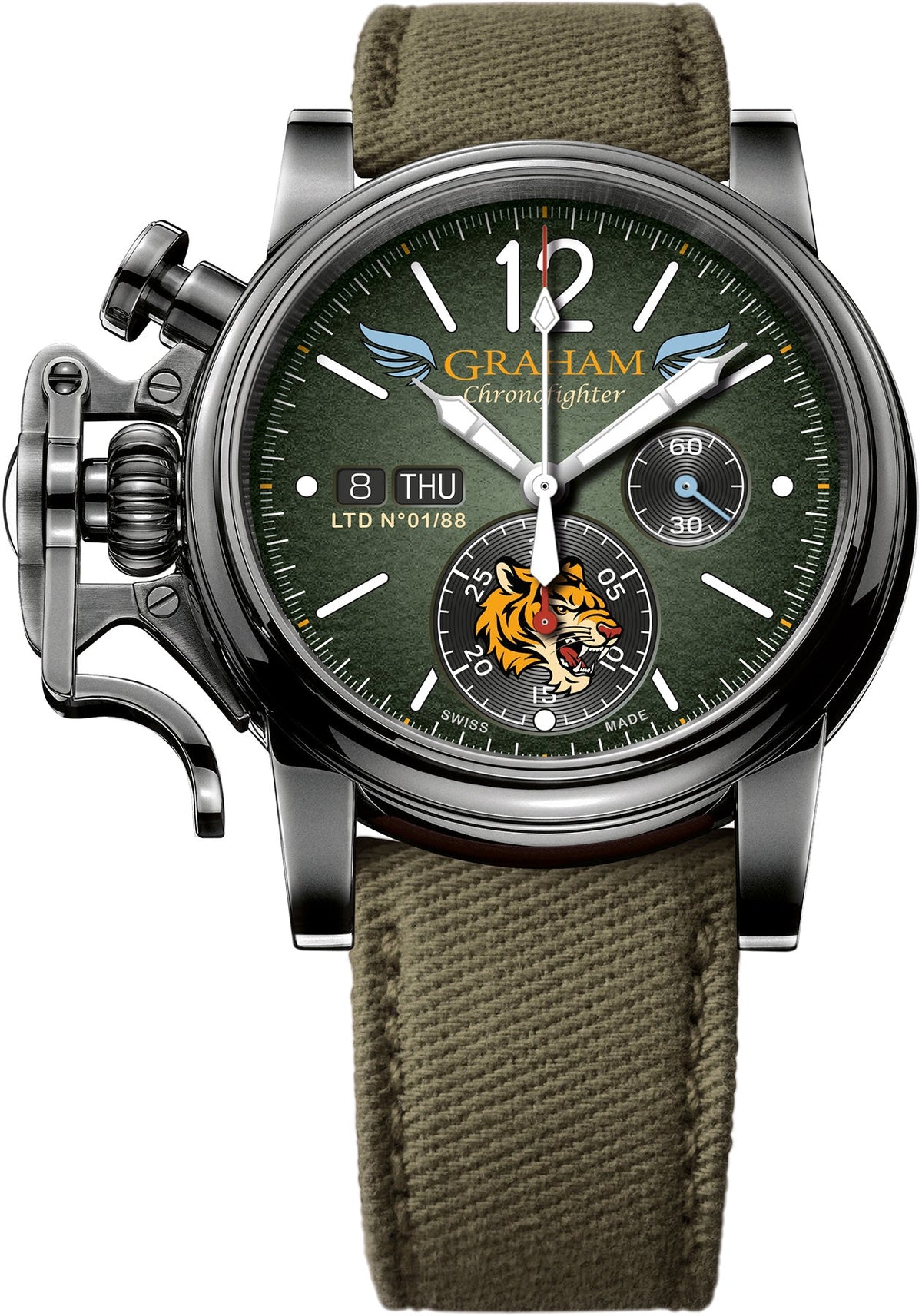 Graham Watch Chronofighter Vintage Aircraft Flying Tigers Limited Edition