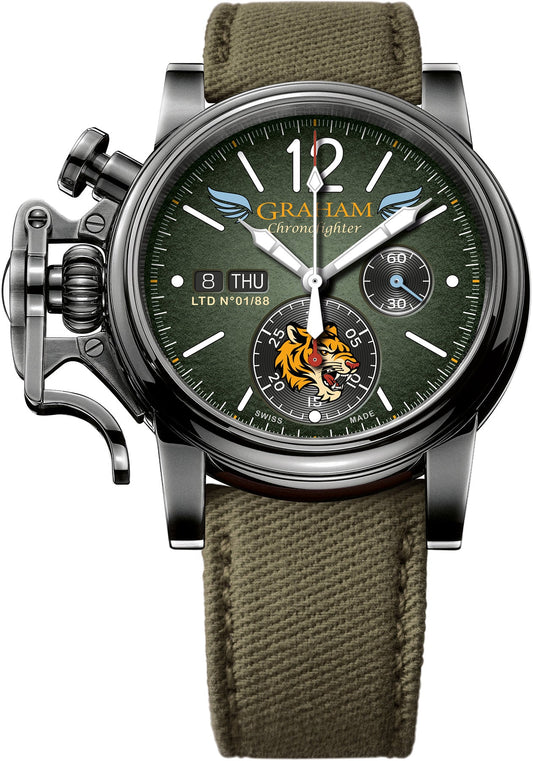 Graham Watch Chronofighter Vintage Aircraft Flying Tigers Limited Edition