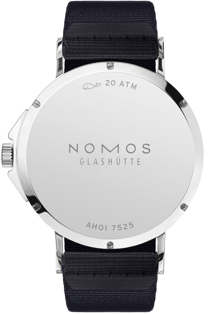 Nomos Glashutte Watch Ahoi Steel Back
