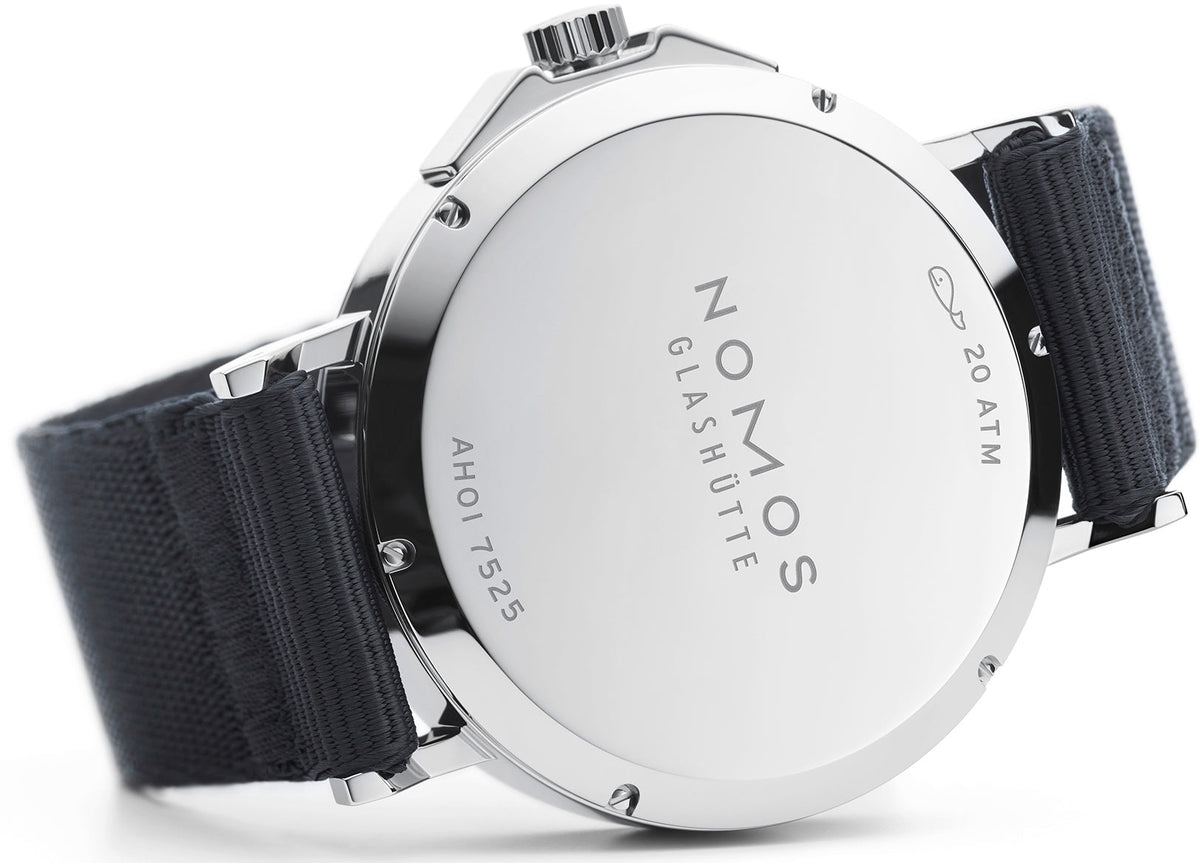 Nomos Glashutte Watch Ahoi Steel Back
