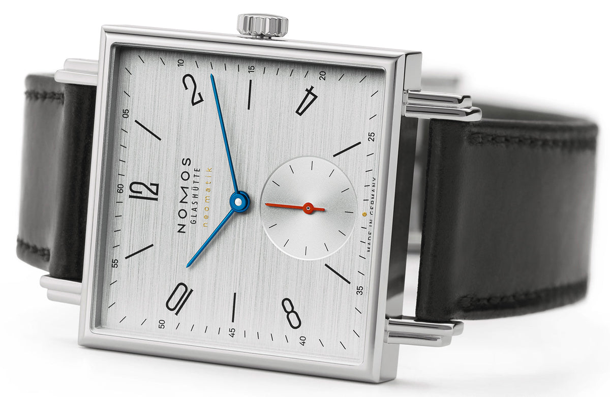 Nomos Glashutte Watch Tetra Silvercut Sapphire Crystal