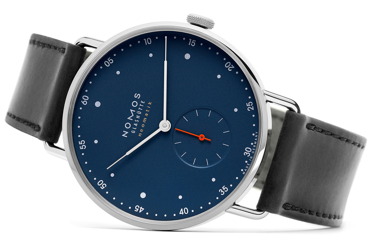 Nomos Glashutte Watch Metro Neomatik 39 Midnight Blue Sapphire Crystal