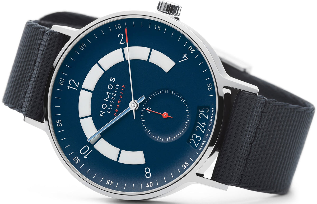 Nomos Glashutte Watch Autobahn Neomatik 41 Date Midnight Blue Sapphire Crystal