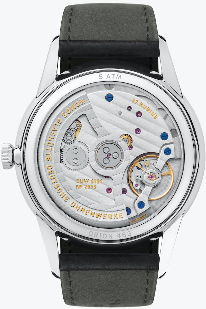 Nomos Glashutte Watch Orion Neomatik 41 Date Midnight Blue Sapphire Crystal