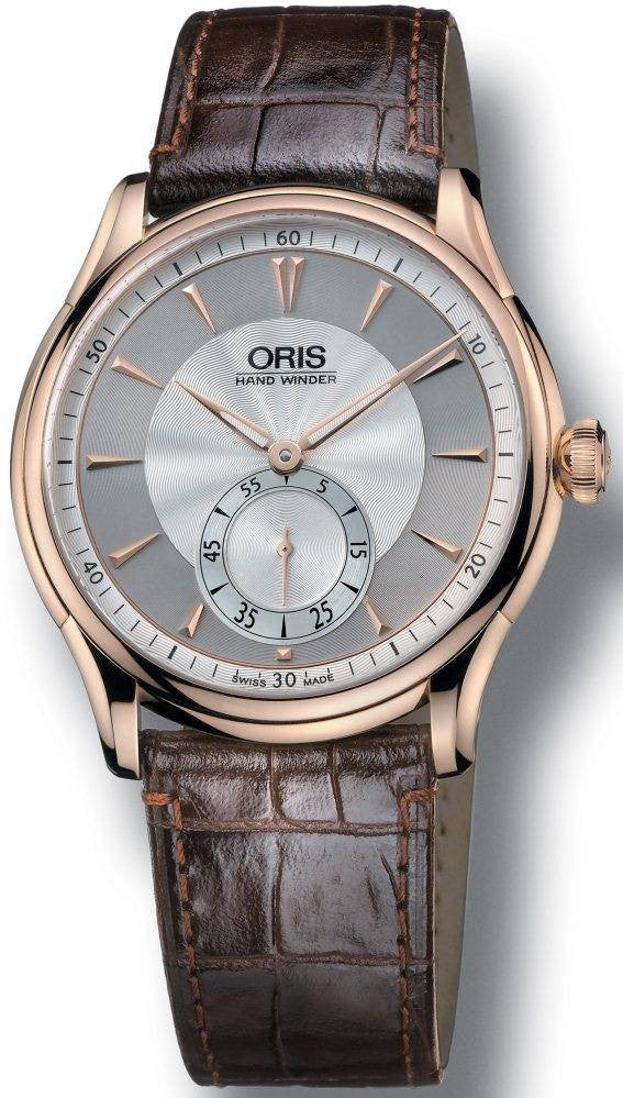 Oris Watch Artelier 18K Rosegold Leather D