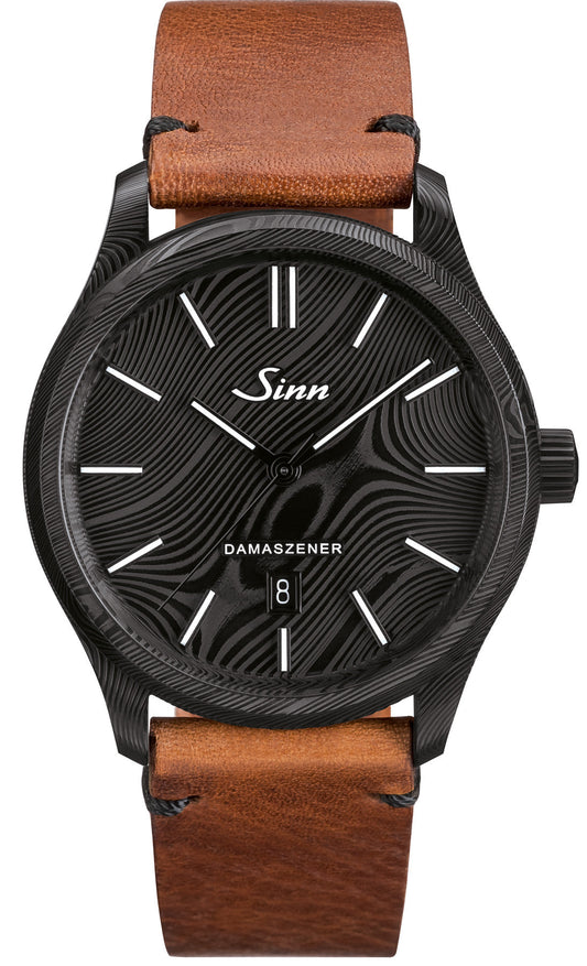 Sinn Watch 1800 S Damascus Steel Limited Edition Tan Leather