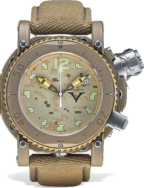 Visconti Watch Pro Dive 3000 Camo Desert Sand